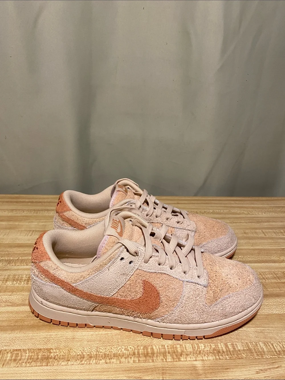 Nike WMNS Dunk Low Shimmer Amber Brown Suede Brunt Sunrise  9.5/ Mens 8